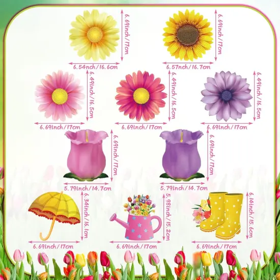 30 Pcs Summer Flower Hanging Swirl Decorations {2}