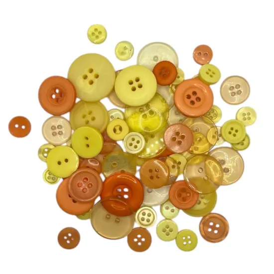 Sunburst Embellishment Bundle &ndash; Yellow & Orange Buttons, Crystals, Gems & Sequins &ndash; DIY Craft Kit for 8x10 Canvas Art {2}