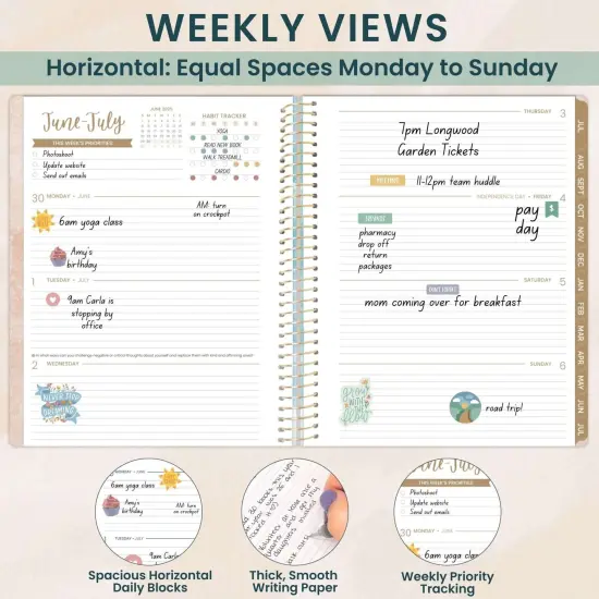 bloom daily planners 2025-26 Academic Planner, Soft Cover, 8.5" x 11", Ocean Oasis {4}