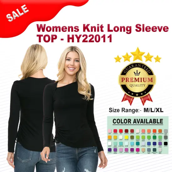 Womens Knit Long Sleeve TOP | RADYAN&reg; Sage {4}