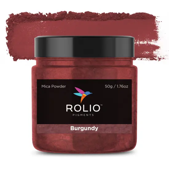 Rolio - 1 Jar Mica Powder (Burgundy) - 50g / 1.8 oz {1}