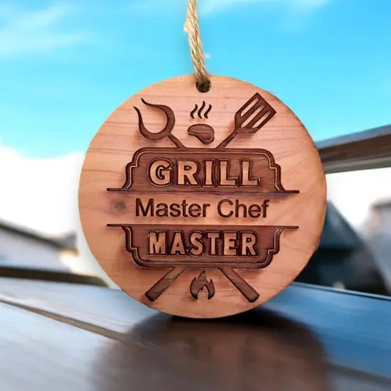 Grill Master - Cedar Ornament {5}