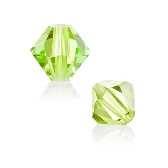 Preciosa 4mm Czech Crystals Bicone Rondelle Beads, 40pcs Limecicle {5}