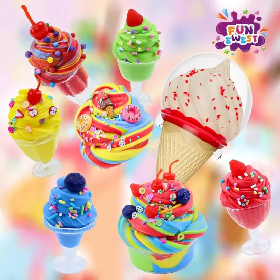 Mini Ice Cream Slime Kit with 30+ Pieces for Ages 8-12 {2}