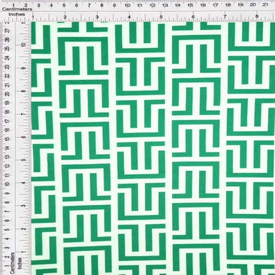 1 Yard Brushed DTY Retro Geometric Knit Fabric 58/60 Inch Wide Soft Stretch Material for Clothing & Crafts KELLY {3}