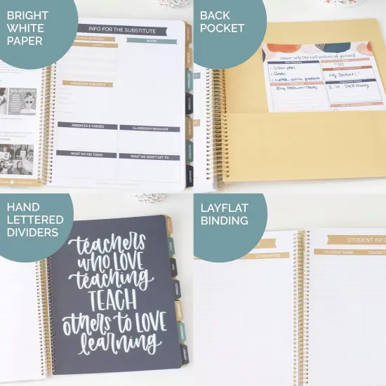Undated Academic Year Teacher Planner & Calendar - Neutral {3}
