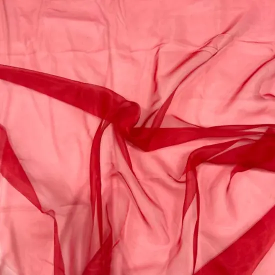 1 Yard Sheer Organza Fabric Crisp Lightweight Elegant Material for Decor Fashion Crafts Rose {6}