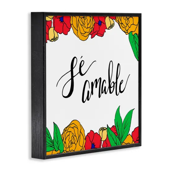 Stupell Industries S&eacute; Amable Florales Tropicales Framed Giclee Art Black Framed {3}