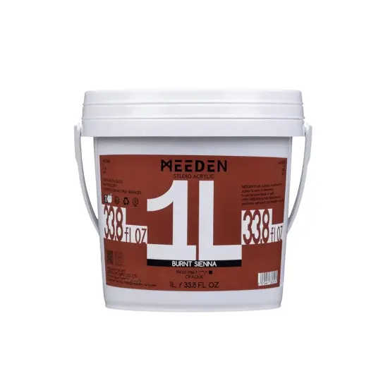 MEEDEN Burnt Sienna Acrylic Paint, Heavy Body, Gloss Finish, Extra-Large 1 L /33.8 oz Non-Toxic Rich Pigments Color, Professional Artist Acrylic Paint for Adults on Canvas,Wall,Wood,Stone Painting {1}