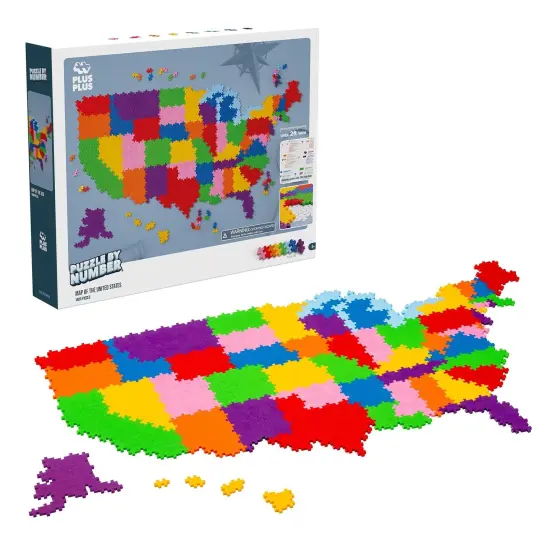 Plus-Plus&reg; Puzzle By Number&reg; - 1400 pc Map of the United States {1}