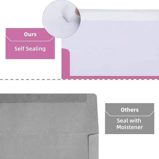 18-Pack Hot Pink 5x7 Envelopes Self Seal A7 Envelopes, Gradient Colored Envelopes, Fade Out Hot Pink Envelopes, 5x7 Mailing Envelopes for Invitations, Letters, Photos, Thank You Cards, Wedding {4}