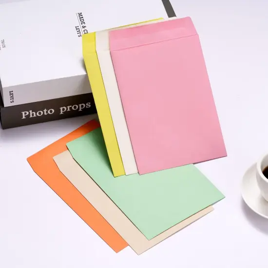 Lemon Self Seal Flat A6 Italian Recycled Paper Envelopes 4 3/4" x 6 1/2" (12 x 16.5cm) Pack of 50 - Cards Invitations Wedding Confetti Photos Party Favors {2}