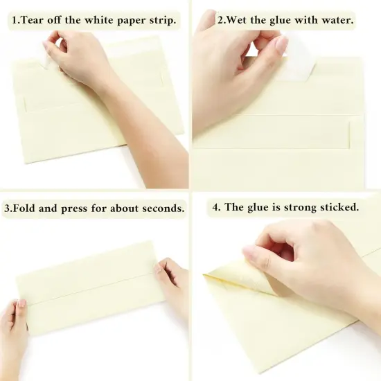 50 Pack #10 Business Envelopes, Ivory Standard Envelopes Self Seal, Letter Size Business Mailing Envelopes for Checks Letters Invoices Statements Birthday Graduation Wedding, 4 1/8 x 9 1/2 Inch {2}