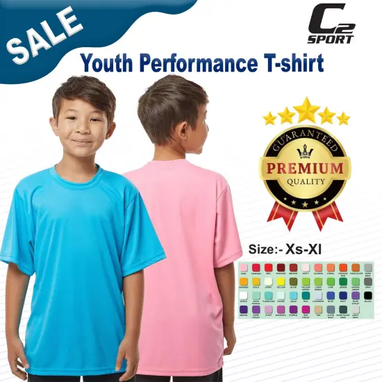 C2 Sport&reg; Youth Performance Crew Neck Short Sleeve T-Shirt {2}