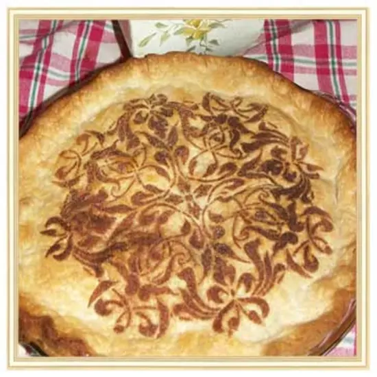 Medium French Medallion Cake Stencil | C084 by Designer Stencils | Cake Decorating Tools | Baking Stencils for Royal Icing, Airbrush, Dusting Powder | Reusable Plastic Food Grade Stencil for Cakes | Easy to Use & Clean Cake Stencil {4}