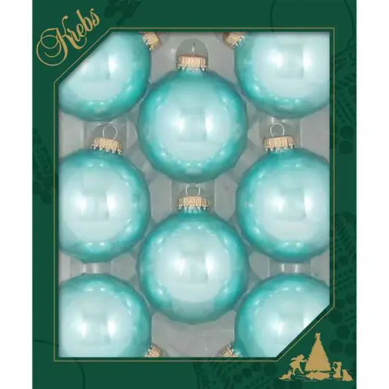 Christmas by Krebs 2-5/8" Balls - Gold Caps - Water Lily 8 Pack {1}