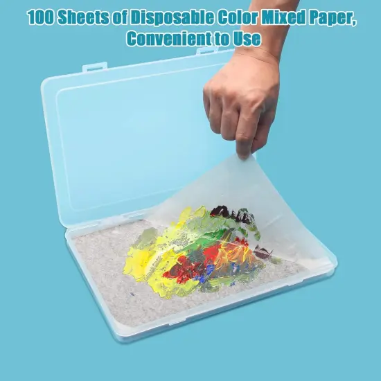 Stay Wet Palette for Acrylic Painting Garpernics Wet Palette Tray with Sponges and 100 Papers for Acrylic Paints {4}