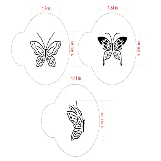 Small Butterfly Cookie Stencils | C195 by Designer Stencils | Cookie Stencils for Royal Icing, Airbrush, Dusting Powder | {2}