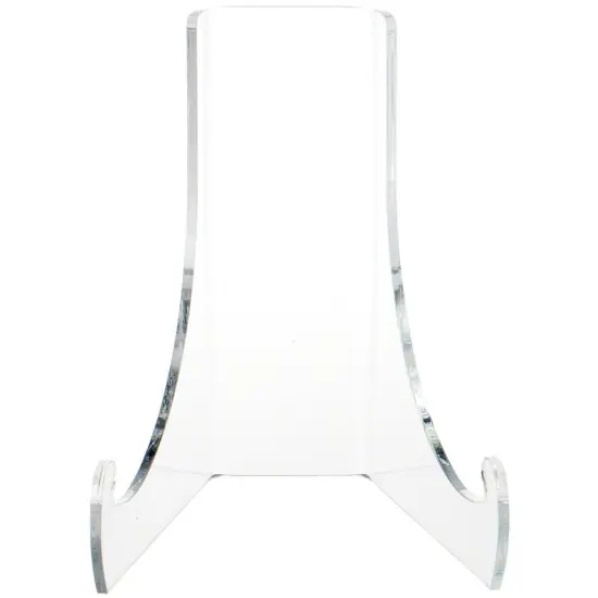 Plymor Clear Acrylic Flat Back Easel with Deep Support Ledges, 7.5" H x 6.375" W x 6.25" D {3}