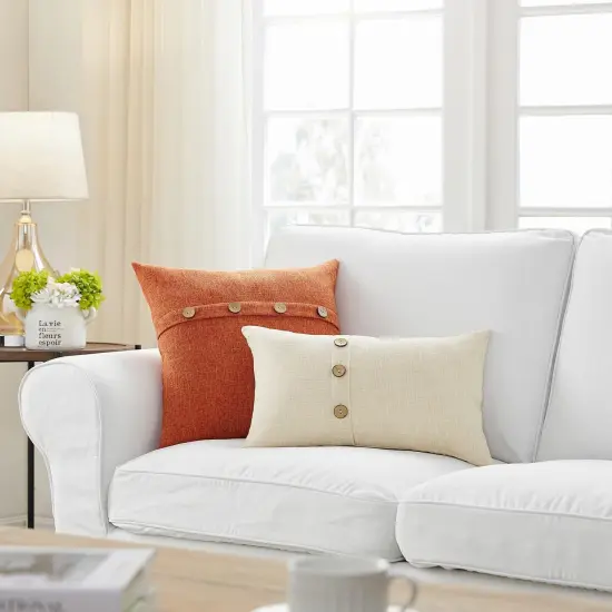 Set of 2 Fall Pillow Covers 18 x 18inch(Burnt Orange) {4}