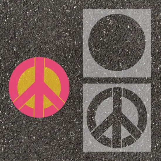 Peace Sign Parking Space Stencils | High School Senior Parking Spot Stencil | Reusable Stencil | Stencil Ease | {2}
