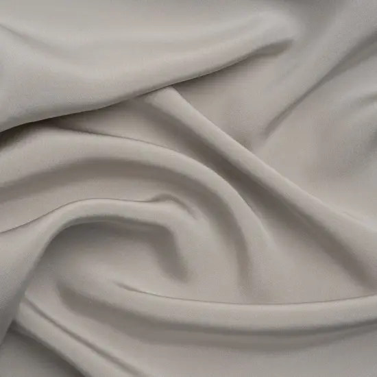 1 Yard Elegant Silk 4 Ply Crepe Fabric Moonstruck Gray Premium Designer Collection 44 Inches Width {1}