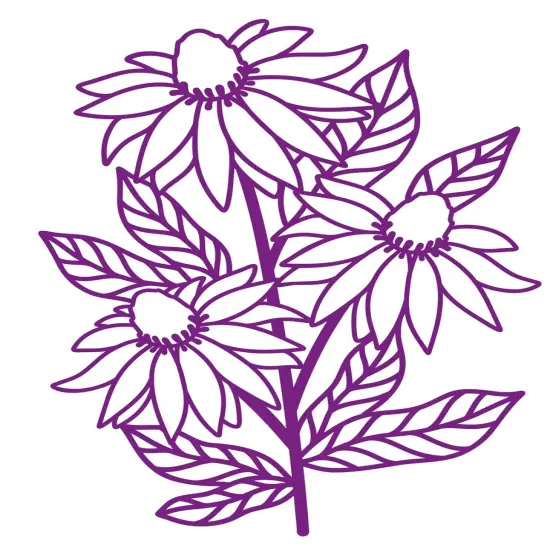 Crafter's Companion Mask-Classic Echinaceas {4}