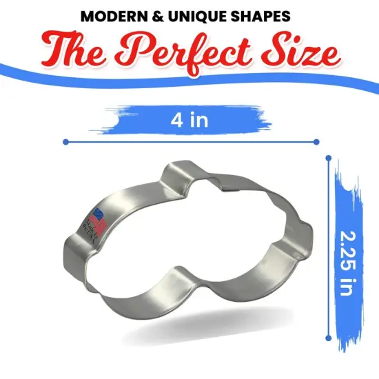 CookieCutter.Com Brand Virtual Reality and Scuba Goggles Cookie Cutter 4 in, Tin Plate Steel, Handmade in USA {3}