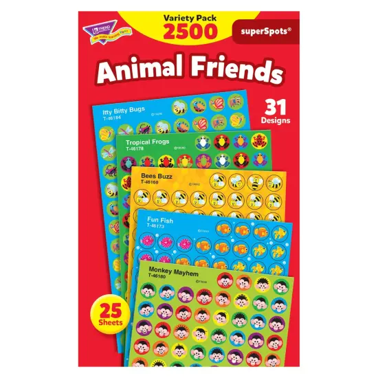 Animal Friends superSpots&reg; Stickers Variety Pack, 2500 ct {1}