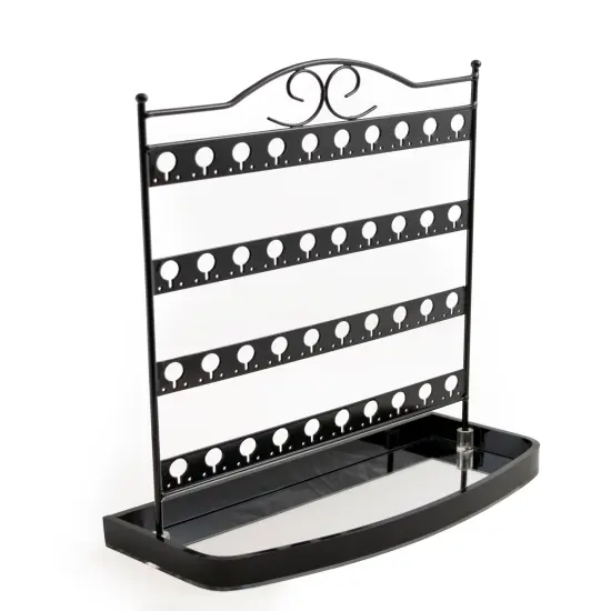 Mango Steam Tabletop Mirror Base Stud Earring Jewelry Organizer {2}