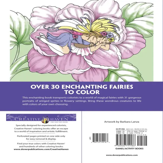 Creative Haven: Enchanted Fairies Coloring Book-Softcover {3}