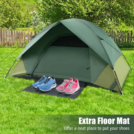 Costway 2-person Camping Tent Lightweight Outdoor Tent with Removable Rain Fly Carrying Bag {2}