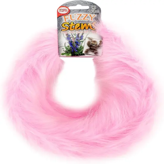Fuzzy Craft Stems 9 Feet Pink {1}