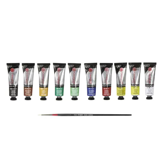 Daler-Rowney Georgian Oil Paint Studio Set 10/Pkg-With Free Brush {6}