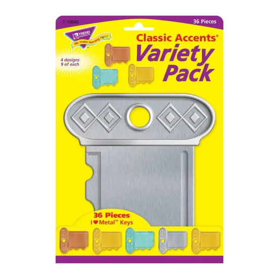 I &hearts; Metal&trade; Keys Classic Accents&reg; Var. Pack, 36 ct {1}