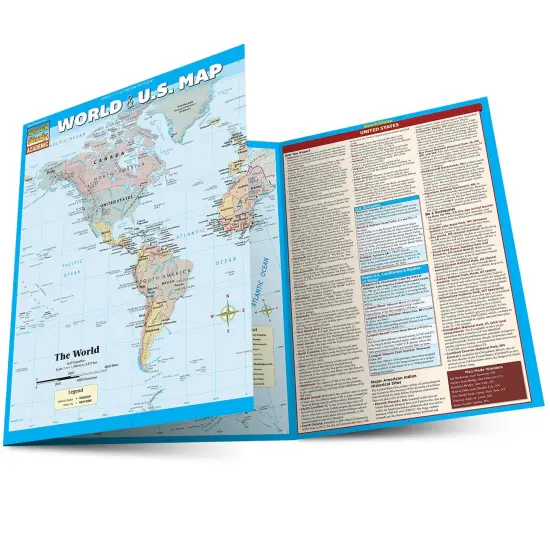 World & U.S. Map Laminated Reference Guide {1}
