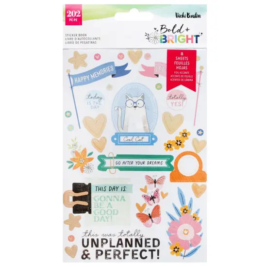 Vicki Boutin Bold And Bright Sticker Book-8 Sheets {1}