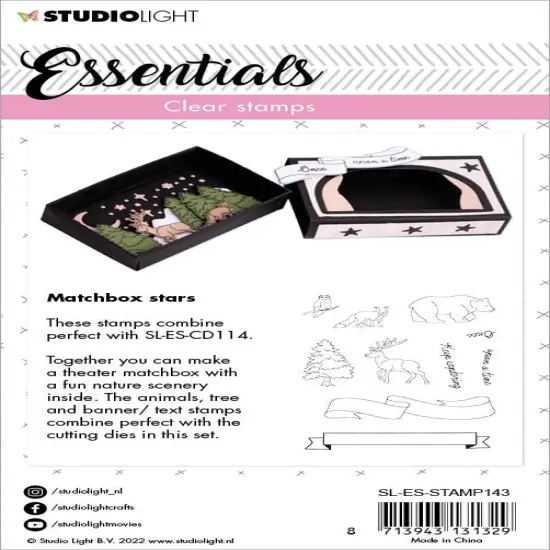 Studio Light Essentials Clear Stamp-Nr. 143, Matchbox Stars {3}