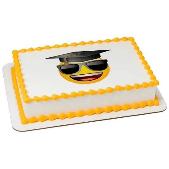 emoji&trade; Cool Grad Edible Cake Topper Image 1/4 sheet {1}