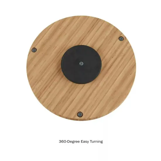 Bamboo 2 Tier Lazy Susan Countertop Cupboard 10 Inch Spices Rack Shelf {3}