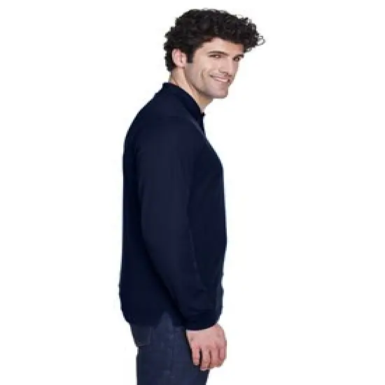 CORE365&reg; Men&rsquo;s Pinnacle Performance Long Sleeve Piqu&eacute; Polo &ndash; Moisture-Wicking, UV Protection, Anti-Microbial, Athletic Fit Classic Navy {5}