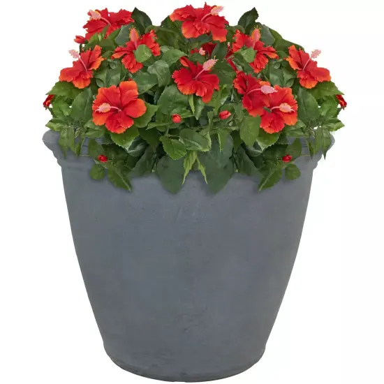 20 in Anjelica Polyresin Planter with UV-Resistance - Slate {1}