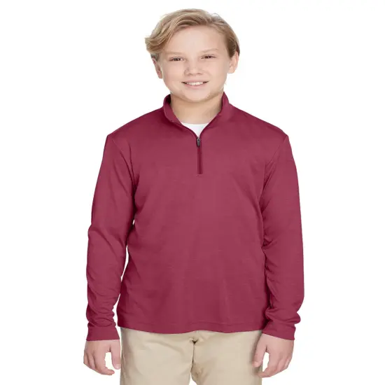 Team&reg; Youth Zone Performance Quarter-Zip Sport Forest {3}