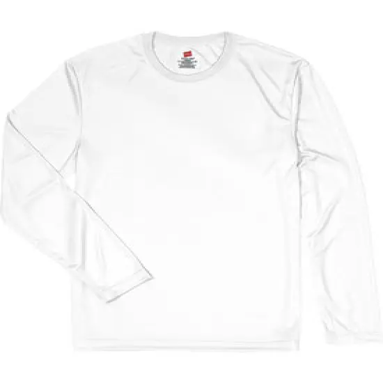 Hanes&reg; Cool DRI with Fresh Long-Sleeve Performance T-Shirt White {1}