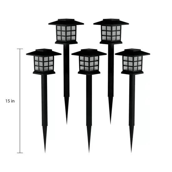 6PC Solar Garden Lights Outdoor Water-Resistant Landscape LED Pathway Yard {1}