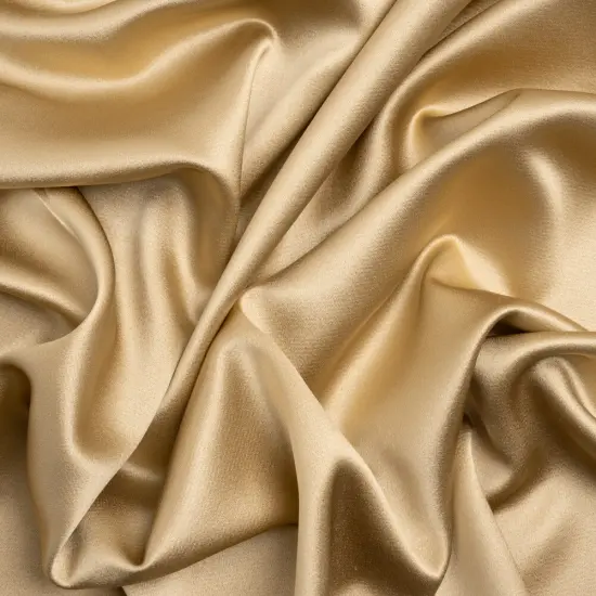 1 Yard Latte Silk Crepe Back Satin Soft Smooth Luxurious Dressmaking Sewing Fabric 44 inch Width {1}