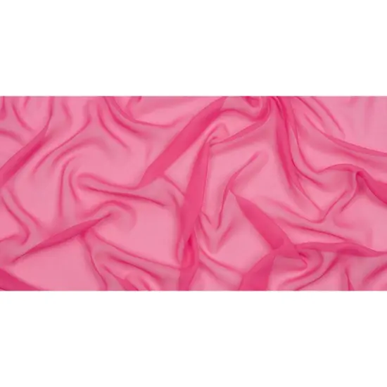 1 Yard Carmine Rose Premium Silk Chiffon Fabric Lightweight for Dresses 54 Inch Width {2}