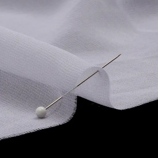 1 Yard Premium Bright White Silk Chiffon Fabric Lightweight for Dresses 54 Inch Width {3}