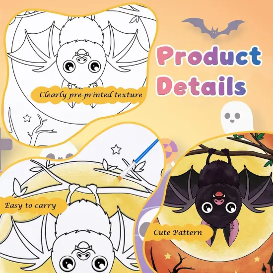 Anseal 12 Packs Halloween Pre Drawn Canvas to Pain(halloween) {5}