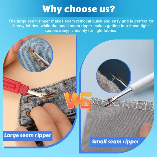 Seam Ripper Set (Bag, Scissors, Tape Measure, Thread) {4}